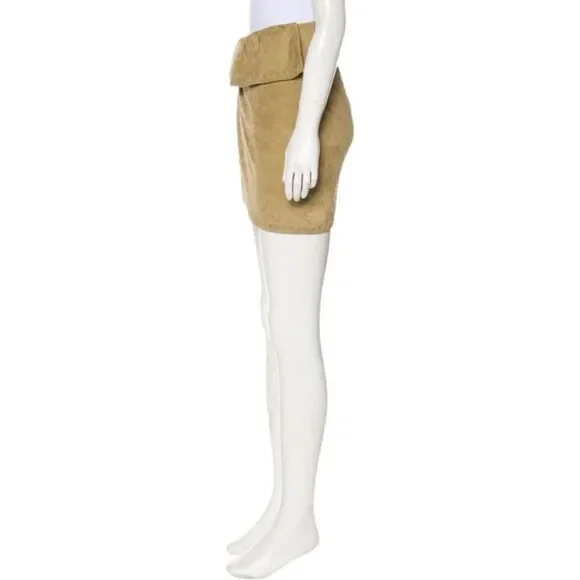 IRO Beige Suede Studded Skirt - Size XS, US 2, FR34 - Picture 2 of 3